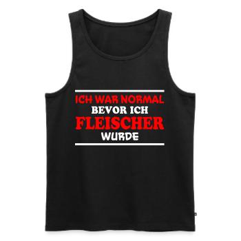 Fleischer Spruch Metzger Lustig Fleischer Geschenk - Männer Premium Bio Tank Top - Schwarz - Vorne - AI Model Male 178 light (178cm)