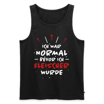 Fleischer Spruch Metzger Lustig Fleischer Geschenk - Männer Premium Bio Tank Top - Schwarz - Vorne - AI Model Male 178 light (178cm)