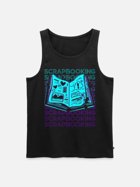 Scrapbooking Scrapbook Crafting Retro - Men's Premium Organic Tank Top - black