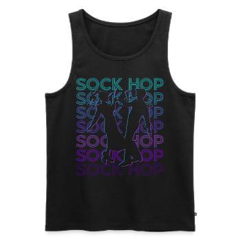 Sock Hop Tanz 50s Retro - Männer Premium Bio Tank Top - Schwarz - Vorne - AI Model Male 178 light (178cm)