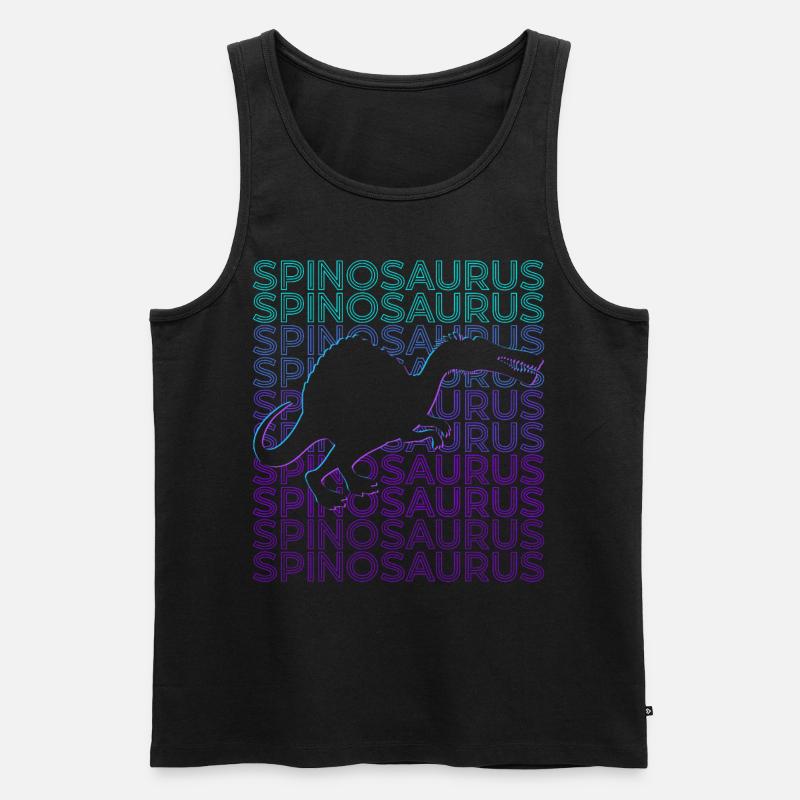Spinosaurus Dinosaurier Retro - Männer Premium Bio Tank Top - Schwarz