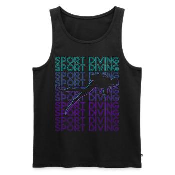 Scuba Diving Scuba Diving Diver Retro - Men's Premium Organic Tank Top - black - Front - Michal (187cm)