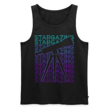 Sterndeutung Sterngucker Astronomie Sternbild Retr - Männer Premium Bio Tank Top - Schwarz - Vorne - AI Model Male 178 light (178cm)