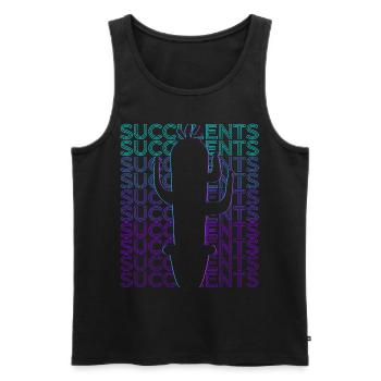 Sukkulente Kaktus Pflanze Liebhaber Retro - Männer Premium Bio Tank Top - Schwarz - Vorne - Michal (187cm)