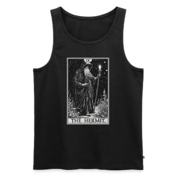 Tarot Card Tarot Card The Hermit The Hermit - Men's Premium Organic Tank Top - black - Front - AI Model Male 178 light (178cm)