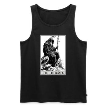 Tarot Card Tarot Card The Hermit The Hermit - Men's Premium Organic Tank Top - black - Front - AI Model Male 178 light (178cm)