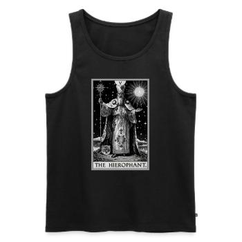 Tarotkarte The Hierophant Der Hierophant - Männer Premium Bio Tank Top - Schwarz - Vorne - AI Model Male 178 light (178cm)