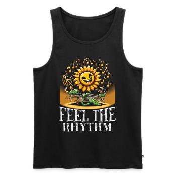 Songtexte Musikliebhaber Songwriter Musikfestival - Männer Premium Bio Tank Top - Schwarz - Vorne - AI Model Male 178 light (178cm)