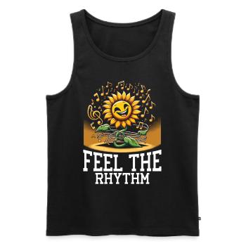 Songtexte Musikliebhaber Songwriter Musikfestival - Männer Premium Bio Tank Top - Schwarz - Vorne - AI Model Male 178 light (178cm)