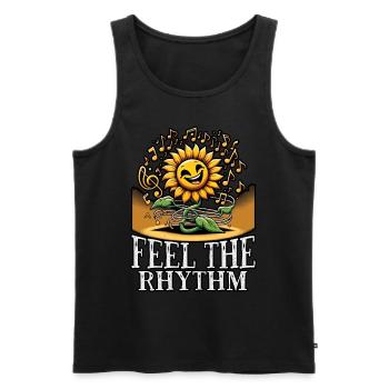 Songtexte Musikliebhaber Songwriter Musikfestival - Männer Premium Bio Tank Top - Schwarz - Vorne - AI Model Male 178 light (178cm)