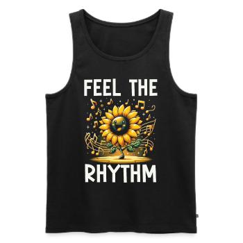 Songtexte Musikliebhaber Songwriter Musikfestival - Männer Premium Bio Tank Top - Schwarz - Vorne - AI Model Male 178 light (178cm)