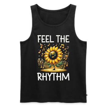 Songtexte Musikliebhaber Songwriter Musikfestival - Männer Premium Bio Tank Top - Schwarz - Vorne - AI Model Male 178 light (178cm)