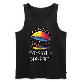 Songtexte Musikliebhaber Songwriter Musikfestival - Männer Premium Bio Tank Top - Schwarz - Vorne - AI Model Male 178 light (178cm)