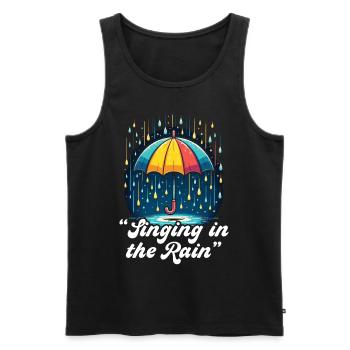 Songtexte Musikliebhaber Songwriter Musikfestival - Männer Premium Bio Tank Top - Schwarz - Vorne - AI Model Male 178 light (178cm)