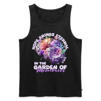 Floral Human Brain Dementia Alzheimer Awareness - Männer Premium Bio Tank Top - Schwarz - Vorne - Michal (187cm)