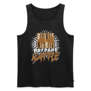 Backgammon Préparez-vous au combat - Débardeur bio Premium Homme - noir - Devant - Michal (187cm)