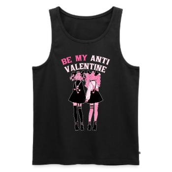 Be My Anti Valentine Couple Emo Friends Goth Fashi - Männer Premium Bio Tank Top - Schwarz - Vorne - Michal (187cm)