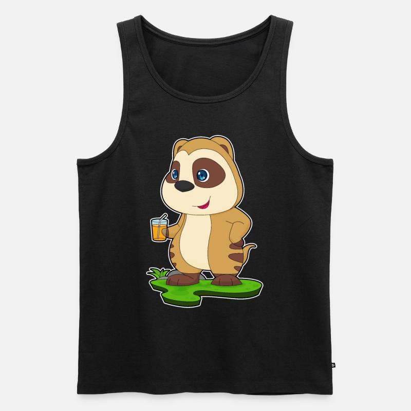 Erdmännchen Saft - Männer Premium Bio Tank Top - Schwarz