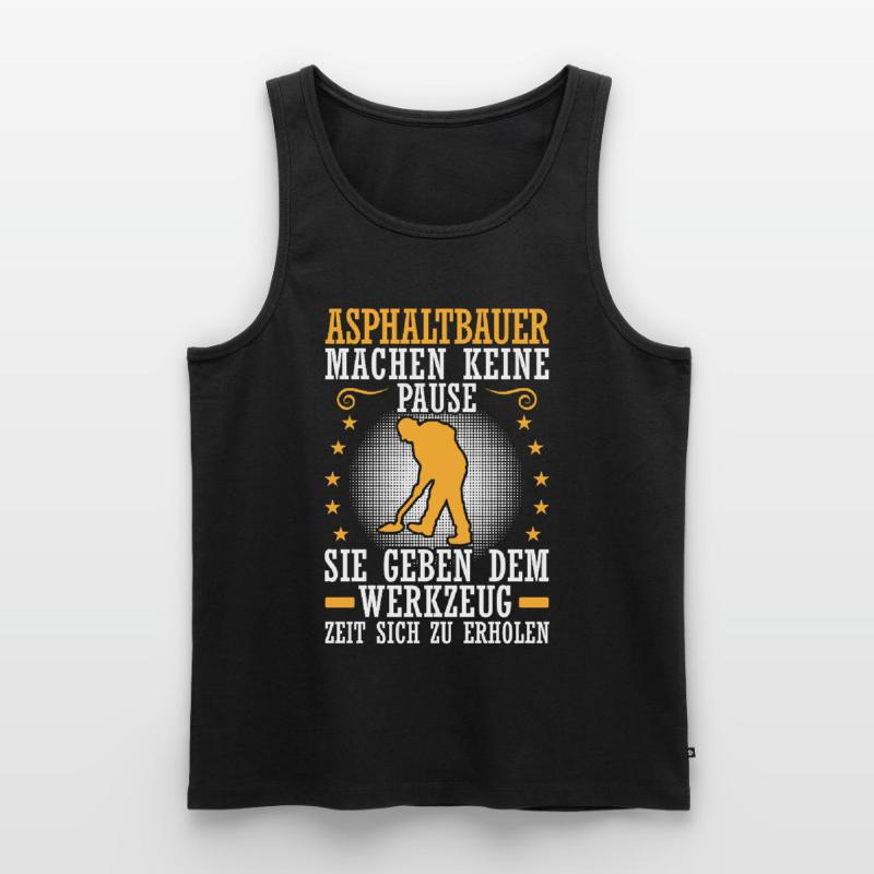 Asphalt builder doesn't take a break Road builder Men's Premium Organic Tank Top