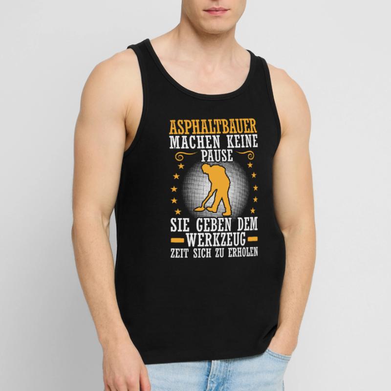 Asphalt builder doesn't take a break Road builder Men's Premium Organic Tank Top