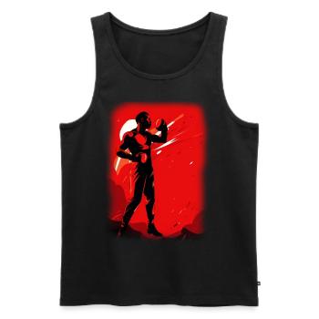 Boxing - Men's Premium Organic Tank Top - black - Front - AI Model Male 178 light (178cm)