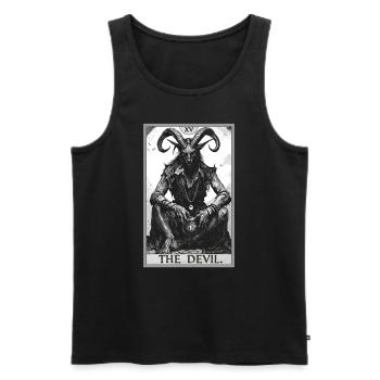 Tarot Cards Tarot Card The Devil The Devil - Men's Premium Organic Tank Top - black - Front - AI Model Male 178 light (178cm)