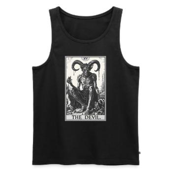 Tarot Cards Tarot Card The Devil The Devil - Men's Premium Organic Tank Top - black - Front - AI Model Male 178 light (178cm)
