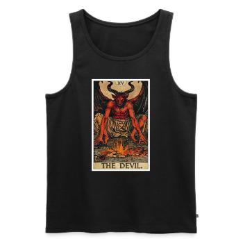 Tarot Cards Tarot Card The Devil The Devil - Men's Premium Organic Tank Top - black - Front - AI Model Male 178 light (178cm)