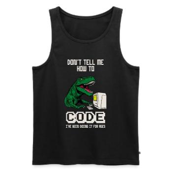 No, you can't pet my bulldog - Men's Premium Organic Tank Top - black - Front - Michal (187cm)