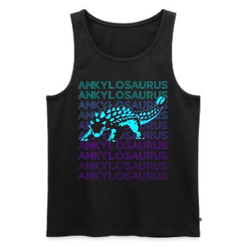 Ankylosaurus Dinosaur Retro - Men's Premium Organic Tank Top - black - Front - Michal (187cm)