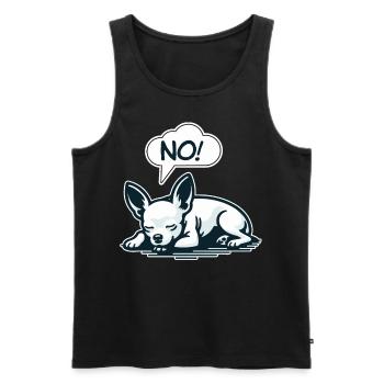 NON! Chihuahua Chien Effronté Dire Drôle Chihuahua - Débardeur bio Premium Homme - noir - Devant - Michal (187cm)