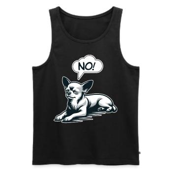 NON! Chihuahua Chien Effronté Dire Drôle Chihuahua - Débardeur bio Premium Homme - noir - Devant - Michal (187cm)