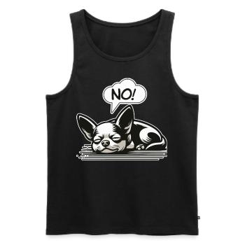 NON! Chihuahua Chien Effronté Dire Drôle Chihuahua - Débardeur bio Premium Homme - noir - Devant - Michal (187cm)