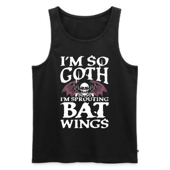 I'm so Goth I'm Sprouting Bat Wings für Gothik - Männer Premium Bio Tank Top - Schwarz - Vorne - Michal (187cm)