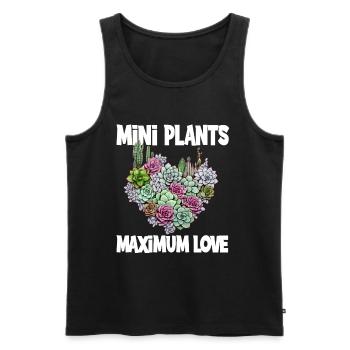 Plants Maximum Love - Männer Premium Bio Tank Top - Schwarz - Vorne - Michal (187cm)