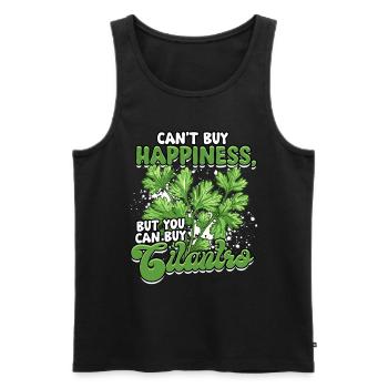 Coriander Lovers - Men's Premium Organic Tank Top - black - Front - AI Model Male 178 light (178cm)