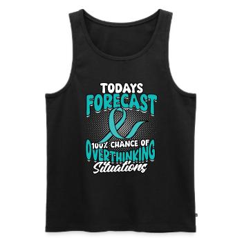 Anxiety Disorder 100% Chance Of Overthinking - Men's Premium Organic Tank Top - black - Front - AI Model Male 178 light (178cm)