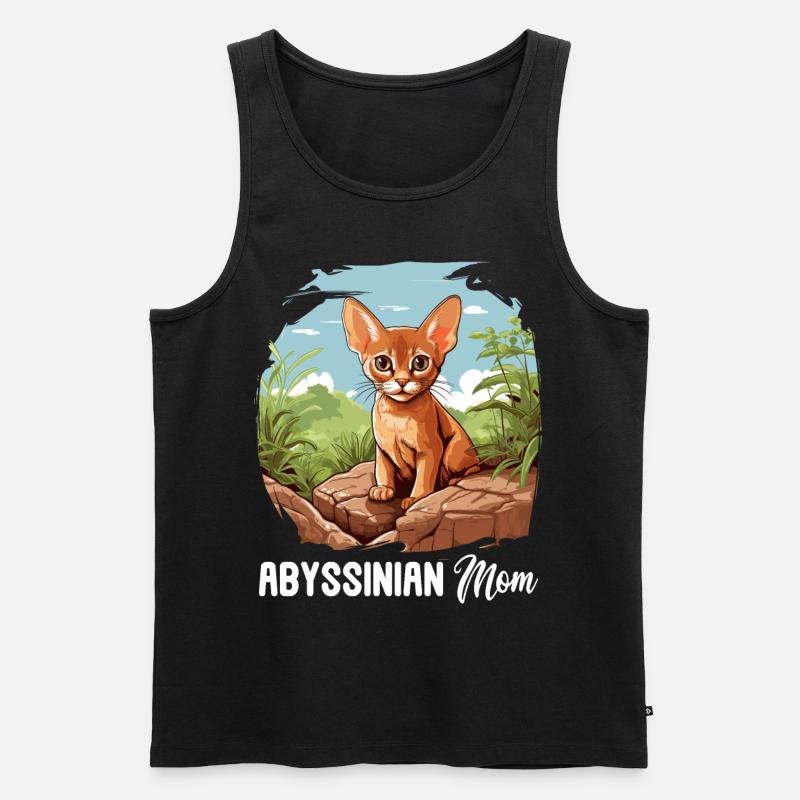 Abyssinian Cat Abessinierkatze - Männer Premium Bio Tank Top - Schwarz