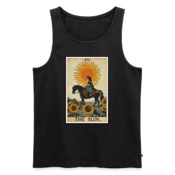 Tarot Cards Tarot Card The Sun The Sun - Men's Premium Organic Tank Top - black - Front - AI Model Male 178 light (178cm)