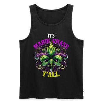 Celestial Fleur De Lis It's Mardi Gras Y'all Funny - Männer Premium Bio Tank Top - Schwarz - Vorne - AI Model Male 178 light (178cm)