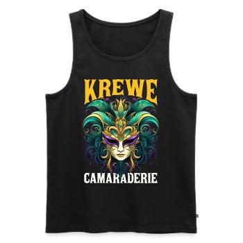 Krewe Camaraderie Mardi Gras Mask Carnival - Männer Premium Bio Tank Top - Schwarz - Vorne - Michal (187cm)