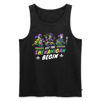 Let The Shenanigans Begin Funny Mardi Gras Carniva - Männer Premium Bio Tank Top - Schwarz - Vorne - Michal (187cm)
