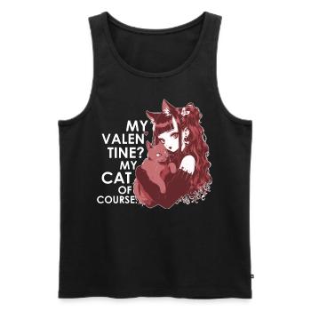 My Valentine Cat Goth Girl Harajuku Emo Anime Aest - Männer Premium Bio Tank Top - Schwarz - Vorne - AI Model Male 178 light (178cm)