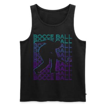 Boccia-Spieler Retro - Männer Premium Bio Tank Top - Schwarz - Vorne - Michal (187cm)