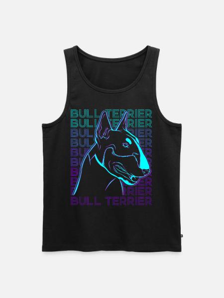 Bull Terrier Dog Retro - Men's Premium Organic Tank Top - black
