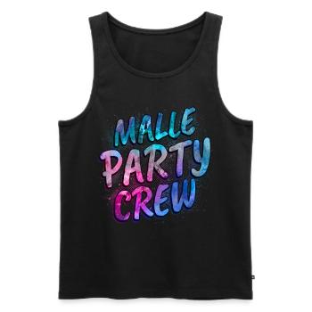 Malle Party Crew - Men's Premium Organic Tank Top - black - Front - AI Model Male 178 light (178cm)