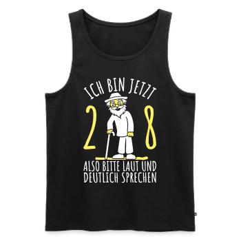 28. Geburtstag 28er 28ter Ich bin jetzt 28 Jahre - Männer Premium Bio Tank Top - Schwarz - Vorne - Michal (187cm)