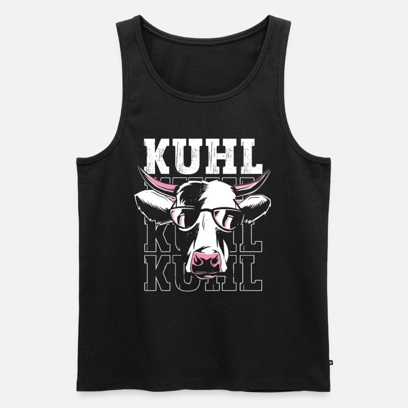 Kuhl Kuh - Männer Premium Bio Tank Top - Schwarz
