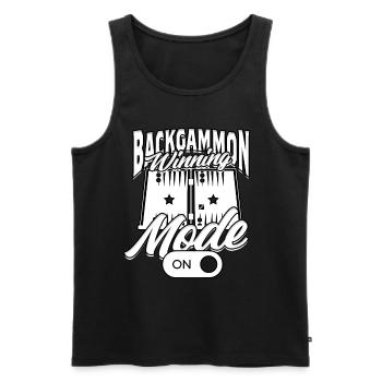 Mode gagnant Backgammon activé - Débardeur bio Premium Homme - noir - Devant - Michal (187cm)