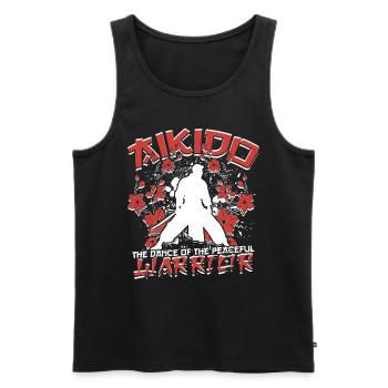 Aikido The Dance Of The Peaceful Warrior Aikidoka - Men's Premium Organic Tank Top - black - Front - AI Model Male 178 light (178cm)
